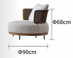 Минималистичное стильное уличное кресло ComfortA CMF0001317 - фото 16673812