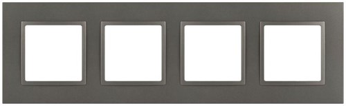 Рамка для розеток и выключателей ЭРА Elegance 14-5014-16 Classic на 4 поста титанЭра Б0065829 1952961 - фото 16673917