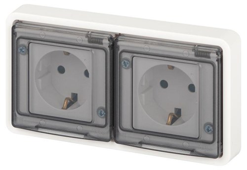 Розетка Эксперт 11-2523-01 2х2P+E гориз. IP55 16А-250В СУ бел. Эра Б0063276 1871643 - фото 16673947