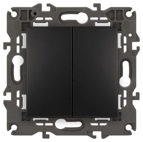 Переключатель 2-кл. СП Elegance 14-1106-05 10А IP20 250В 10AX механизм антрацит Эра Б0034247 1231917 - фото 16673976