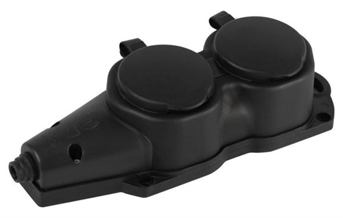 Колодка ЭРА KX-2e-B-IP44 каучуковая с заземлением 2 розетки 16A IP44 черн. Эра Б0068451 1952922 - фото 16673986