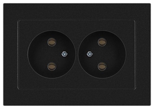 Розетка Accent 6-204-05 2х2P 16А-250В IP20 СУ AL/CU антрацит Intro Б0063465 1931484 - фото 16674012