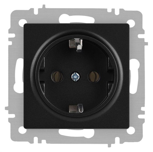 Розетка Accent 6-202-05 2P+E Schuko 16А-250В IP20 СУ антрацит Intro Б0063693 1931463 - фото 16674069
