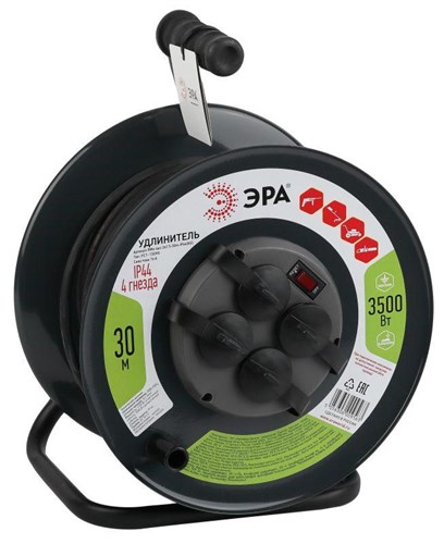 Удлинитель на метал. катушке 4х30м с заземл. 16А IP44 RMx-4es-3х1.5-30m-IP44(KG) КГ 3х1.5 Эра Б0046844 1428715 - фото 16674252