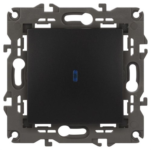 Выключатель 1-кл. СП Elegance 14-1102-05 10А IP20 250В 10AX с подсветкой механизм антрацит Эра Б0034219 1231893 - фото 16674264