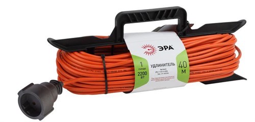 Удлинитель-шнур на рамке 1х40м без заземл. 10А IP20 UFx-1-2х1.0-40m ПВС 2х1 Эра Б0046824 1438227 - фото 16674337