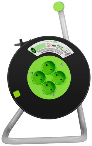 Удлинитель на пластик. катушке 4х30м без заземл. KAT-2x1-30m Greenline ПВС 2х1 Эра Б0065105 1871715 - фото 16674394
