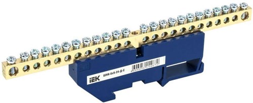 Шина нулевая на DIN-изол. ШНИ-6х9-24-Д-С IEK YNN10-69-24D-K07 219998 - фото 16674432