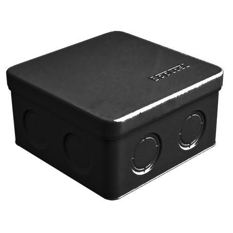 Коробка распределительная ОП 105х105х56мм IP54 7 выходов без гермовводов крышка защелкивающаяся материал - полипропилен черн. Epplast 105035 1804620 - фото 16674478