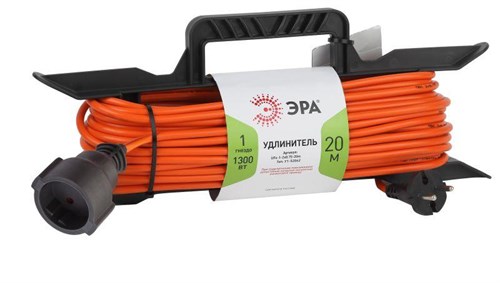 Удлинитель-шнур на рамке 1х20м без заземл. 6А IP20 UFx-1-2х0.75-20m ПВС 2х0.75 Эра Б0046821 1428702 - фото 16674490
