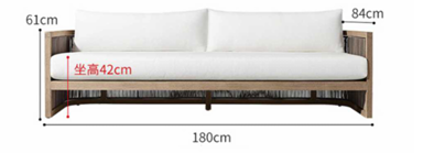 Современный минималистичный уличный диван ComfortA CMF0001324 - фото 16676248