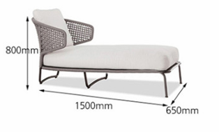 Скандинавский минималистичный уличный шезлонг ComfortA CMF0001414 - фото 16676635