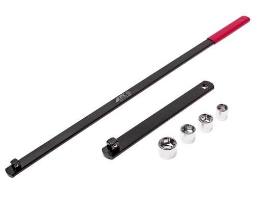 JTC-1603 - Приспособление для снятия натяжного ролика поликлинового ремня 1/2",3/8" 13-18мм JTC - 
  В комплект включены головки четырех размеров: 13, 15, 16, 18 мм. 
  Регулирует нагрузку на поликлиновый ремень с пружинным натяжным роликом. 
  4 разме JTC-1603 - фото 16677588
