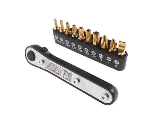 JTC-U11MC - Набор бит 1/4" SL6, PH1-2, TORX, Т10Н-Т40Н с ключом трещоткой 11 предметов JTC -  
В комплекте:
 
T10H, T15H, T20H, T25H, T27H, T30H, T40H. 
PH1, PH2. 
SL 6 мм. 
 

Общее количество предметов: 11. JTC-U11MC - фото 16681839
