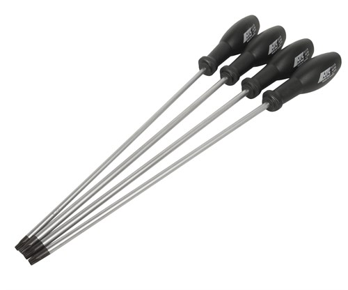 JTC-5115 - Набор отверток TORX T20х250мм-Т30х250мм удлиненных 4 предмета JTC - 
  Размер: Т20, Т25, Т27, Т30.
  Длина стержня: 250 мм. (10&rdquo;)
Материал ручки: нейлон.
Материал стержня: хроммолибденовая сталь.
  Предназначен для работы в труднодос JTC-5115 - фото 16681888