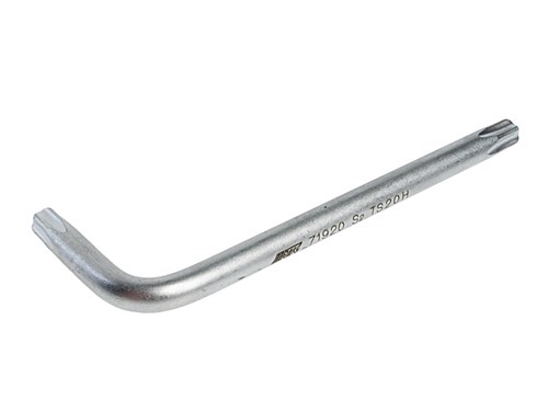 JTC-71920 - Ключ TORX Г-образный TS20H 5-гранный L=57мм JTC - 
Материал: S2.
Размер: TS20H.
Длина: 57 мм.
Ширина: 19 мм.
Количество шт. в упаковке: 20. JTC-71920 - фото 16682677