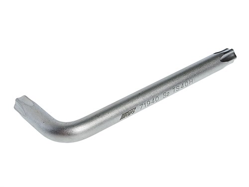 JTC-71940 - Ключ TORX Г-образный TS40H 5-гранный L=76мм JTC - 
Материал: S2.
Размер: TS40H.
Длина: 76 мм.
Ширина: 26 мм.
Количество шт. в упаковке: 10. JTC-71940 - фото 16682685