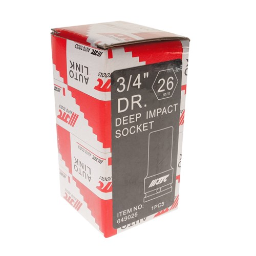 JTC-649119 - Головка торцевая 3/4" 19мм 4-х гранная (квадрат) ударная глубокая L=90мм JTC - 
	Изготовлена из высококачественной хром-молибденовой стали.  
	4 грани, метрический размер. 
	Размер: 3/4&quot;х19 мм. 
	Длина: 90 мм.  
	Габаритные размеры: JTC-649119 - фото 16684387