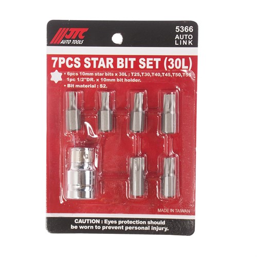 JTC-5366 - Набор бит 1/2" TORX Т25-55 7 предметов JTC - 
В комплекте: Т25, Т30, Т40, Т45, Т50, Т55.
Материал: S2.
Размер: 30 мм JTC-5366 - фото 16684766