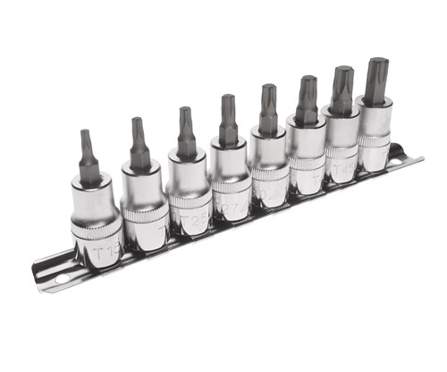 JTC-H308T - Набор бит-головок 3/8" TORX T15-T50 8 предметов JTC - 
В комплекте: T15, T20, T25, T27, T30, T40, T45, T50.
Габаритные размеры: 270/120/30 мм. (Д/Ш/В)
Вес: 400 гр. JTC-H308T - фото 16684811