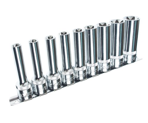 JTC-H409EL - Набор головок торцевых 1/2" TORX Е10-Е24 удлиненных 9 предметов JTC - JTC-H409EL - фото 16684850