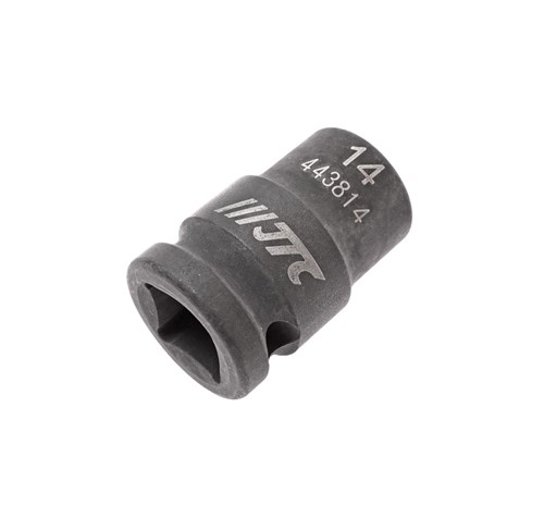 JTC-443814 - Головка торцевая 1/2" 14мм ударная L=38мм JTC - 
  6 граней, метрический размер. 
  Изготовлена из высококачественной хром-молибденовой стали. 
  Размер: 1/2&quot;х14 мм.
  Общая длина: 38 мм. 
  Количество в оптовой упаковке: 10 шт. и 2 JTC-443814 - фото 16685783