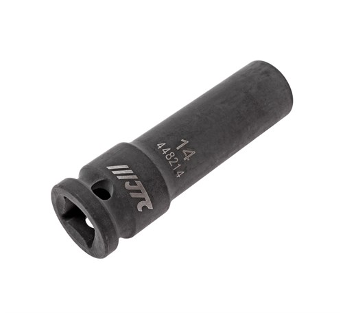 JTC-448214 - Головка торцевая 1/2" 14мм ударная глубокая L=82мм JTC - 
  6 граней, метрический размер. 
  Изготовлена из высококачественной хром-молибденовой стали. 
  Размер: 1/2&quot;х14 мм.
  Общая длина: 82 мм. 
  Количество в оптовой упаковке: 1 JTC-448214 - фото 16685785