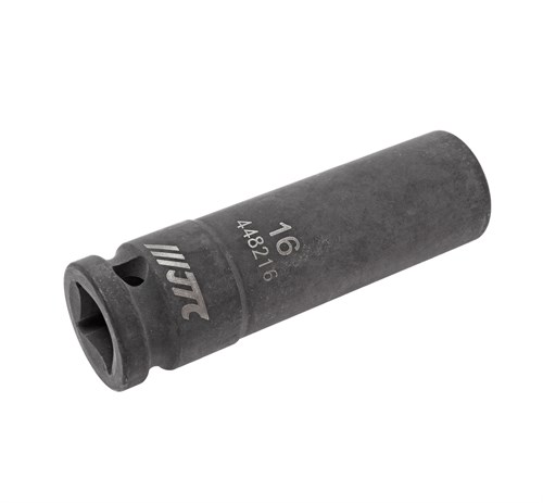 JTC-448216 - Головка торцевая 1/2" 16мм ударная глубокая L=82мм JTC - 
  6 граней, метрический размер. 
  Изготовлена из высококачественной хром-молибденовой стали. 
  Размер: 1/2&quot;х16 мм.
  Общая длина: 82 мм. 
  Количество в оптовой упаковке: 1 JTC-448216 - фото 16685855