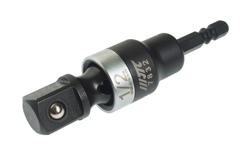 JTC-7832 - Адаптер 1/4"х1/2" (6.35мм) карданный под шуруповерт JTC - 
Материал: хром-молибденовая сталь.
Подходит для большинства беспроводных электроинструментов.
Универсальный шарнирный механизм обеспечивает работу в 30 направлениях.
Посадочный квадрат: JTC-7832 - фото 16685942