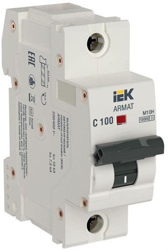 Выключатель автоматический модульный 1п C 100А M10H ARMAT IEK AR-M10H-1-C100 1846121 - фото 16690860