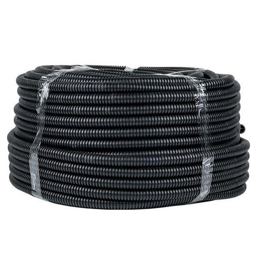 Труба гофрированная ПНД d25мм с протяжкой черн. (уп.75м) Plast PROxima EKF tpnd-25n 408087 - фото 16691568