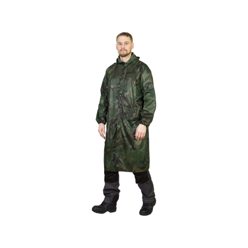 Плащ влагозащитный из нейлона с ПВХ, камуфляж, с капюшоном, для мужчин и женщин 00010005619 - фото 16692026