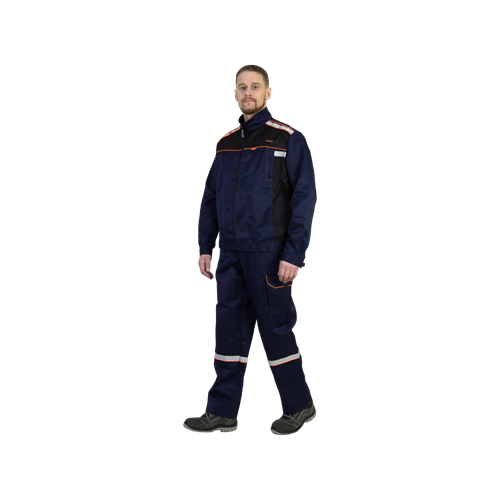 Костюм рабочий Практик-1, куртка+ полукомбинезон, темно-синий+черный 03172 - фото 16695076