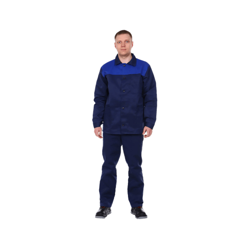 Костюм рабочий Стандарт, куртка+брюки, темно-синий+василек 00501454077 - фото 16697620