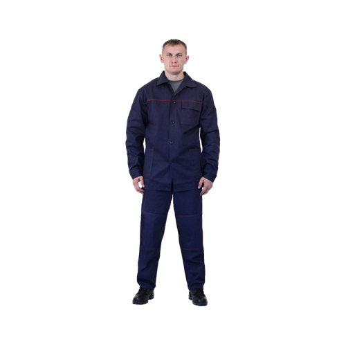 Костюм рабочий Труд 100% ХБ, куртка+брюки, темно-синий КОС104-001 - фото 16699030