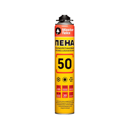 Пена монтажная профессиональная всесезонная, Mastertex 50 Pro, 715 мл 13556 - фото 16700249