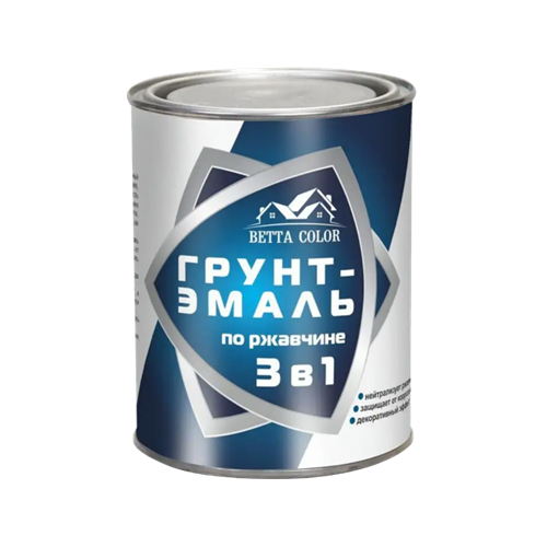 Грунт-эмаль по ржавчине Betta Color 3 в 1, красно-коричневая, 5 кг 32302 - фото 16701996