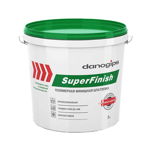Шпатлевка готовая DANOGIPS SuperFinish, 17 л/28 кг ODA96 - фото 16702199