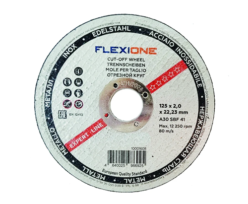 Отрезной круг по металлу/нержавейке тип 41 Expert 125x2х22.23 мм Flexione 10001608 FLX0001018 - фото 16703557