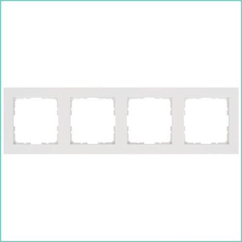 Рамка 4-м G-Classic бел. глянцевый Jasmart G1004W 1945084 - фото 16704178