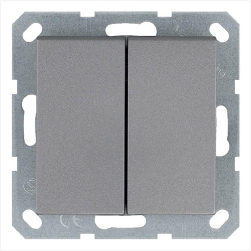 Переключатель перекрестный 2-кл. 10А IP20 механизм алюм. Jasmart G3014S 1944989 - фото 16704181