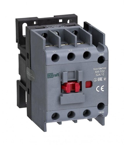 Контактор 32А 230В AC АС3 АС4 1НО+1НЗ КМ-102 DEKraft 21928DEK 1692001 - фото 16704203