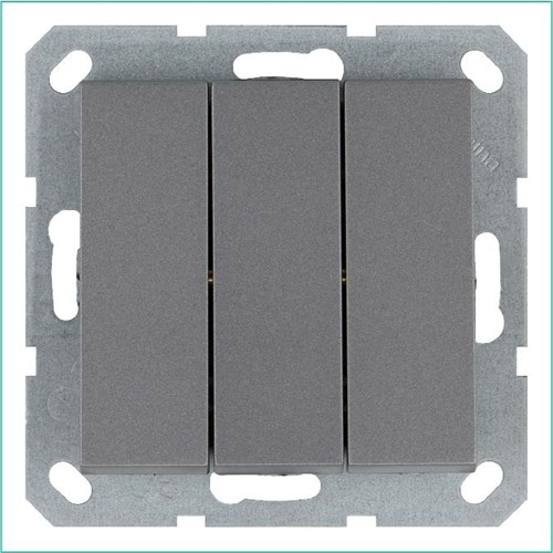 Выключатель 3-кл. 10А IP20 механизм алюм. Jasmart G3031S 1944941 - фото 16704276