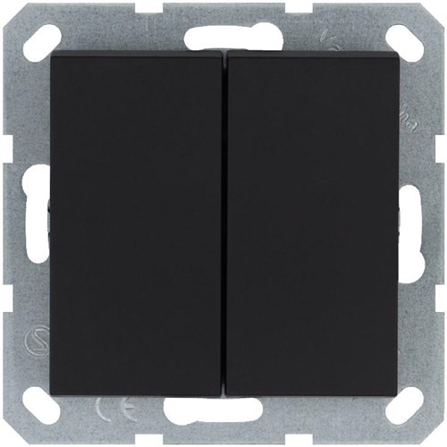 Выключатель 2-кл. 10А IP20 механизм черн. матовый soft touch Jasmart G3023PB 1944934 - фото 16704394