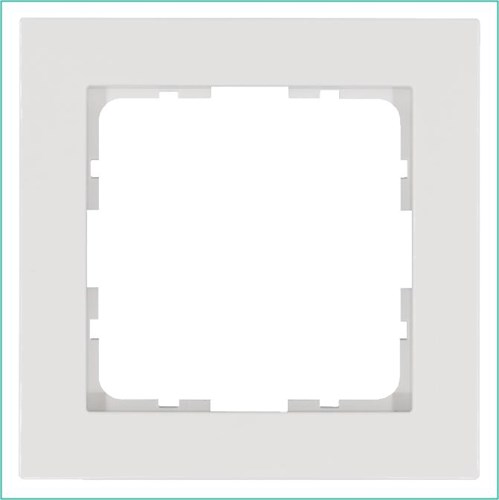Рамка 1-м G-Classic бел. глянцевый Jasmart G1001W 1945015 - фото 16704406