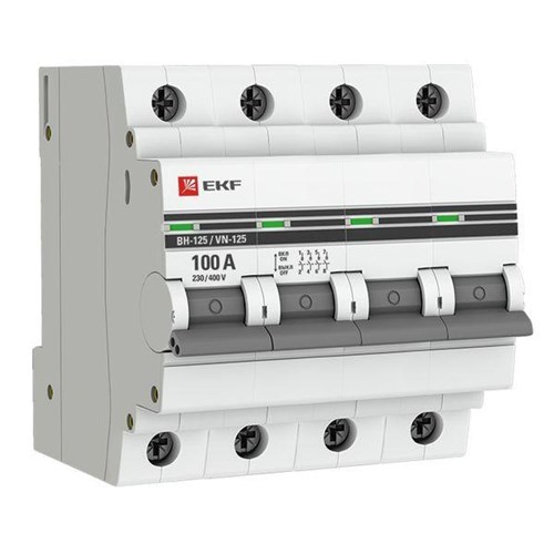 Выключатель нагрузки 4п 100А ВН-125 PROxima EKF SL125-4-100-pro 326069 - фото 16704466