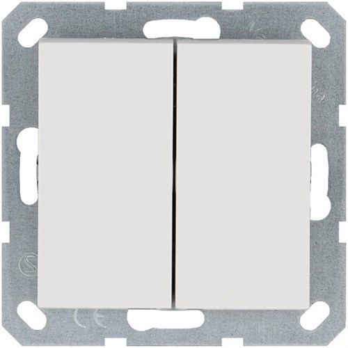 Переключатель проходной 2-кл. 10А IP20 механизм бел. глянцевый Jasmart G3022W 1945009 - фото 16704535