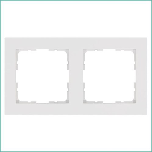 Рамка 2-м G-Classic бел. глянцевый Jasmart G1002W 1945038 - фото 16704536