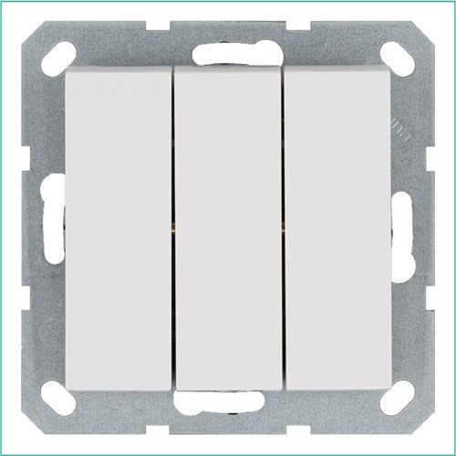 Выключатель 3-кл. 10А IP20 механизм бел. глянцевый Jasmart G3031W 1944943 - фото 16704742