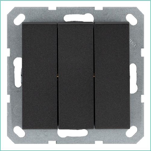 Выключатель 3-кл. 10А IP20 механизм антрацит Jasmart G3031B 1944942 - фото 16704743